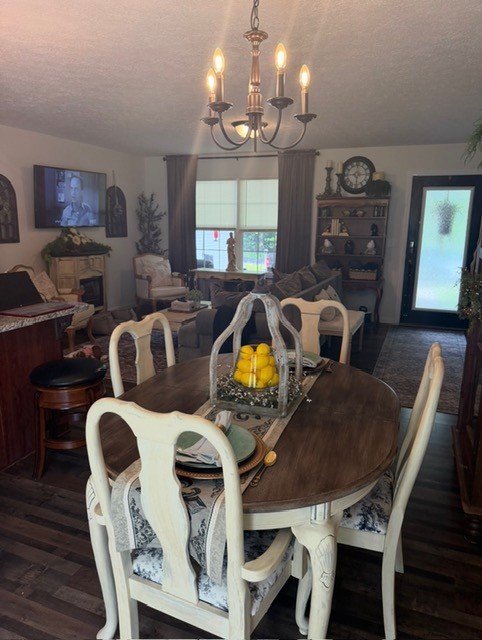 French country living space with mixed new and vintage furniture