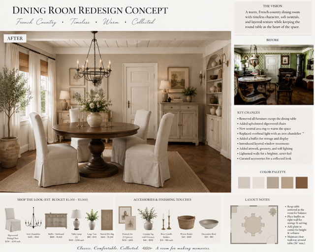 A reimagined dining space
