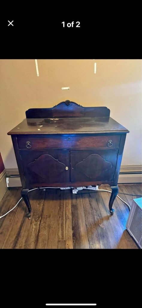 Original listing of cabinet