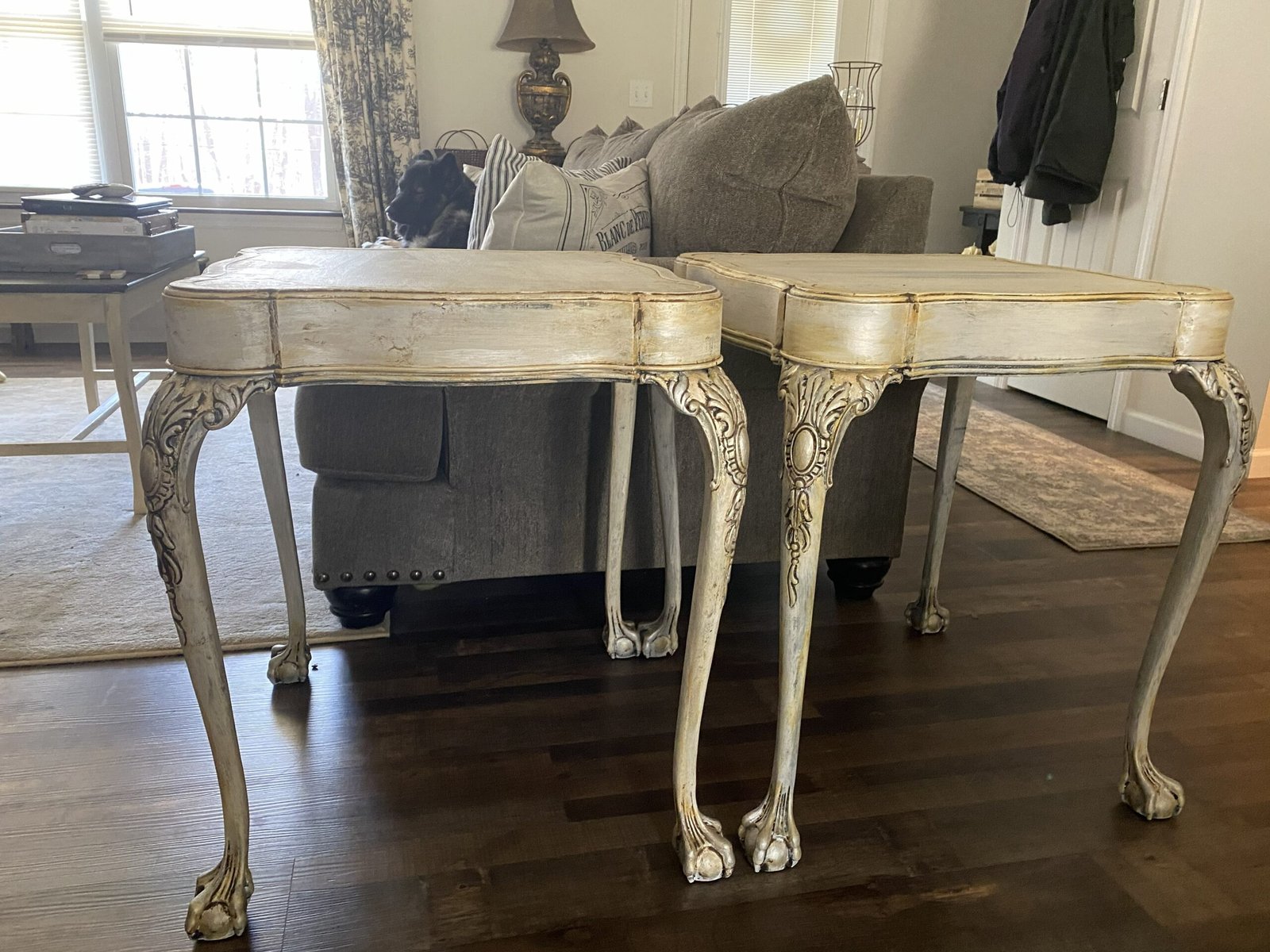 A French Country Makeover for $100 Vintage End Tables