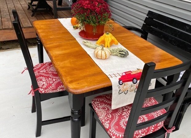 How I Turned a $10 Table Into an Outdoor Table