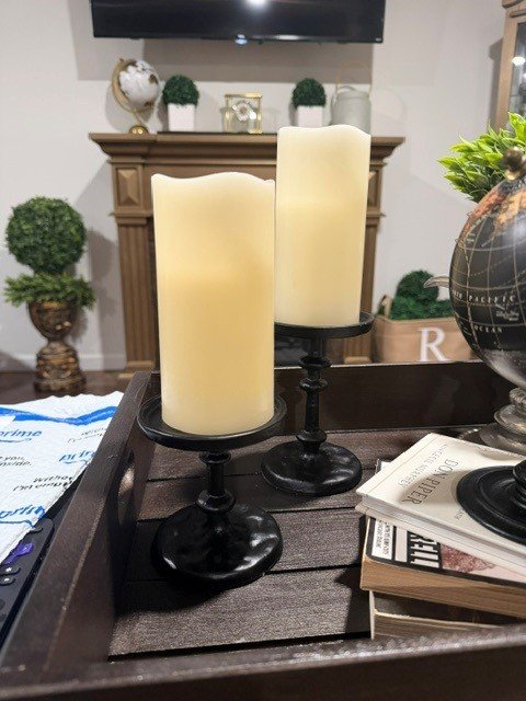 Cast-iron candle holders from Amazon