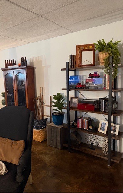How to style a basement rec room with existing decor